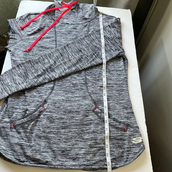 Gray Space-Dye Skechers Sport Pullover – Women’s M with Thumbholes & Funnel Neck - Picture 11 of 16